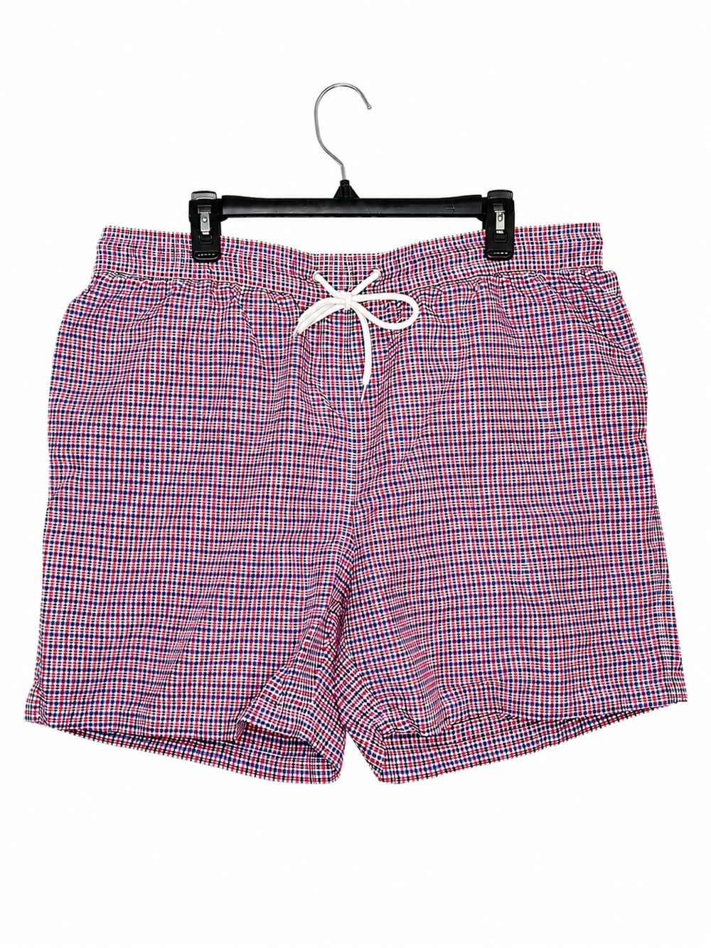 Brooks Brothers 5in Red White Blue Gingham Swim Trunks XL Patriotic America
